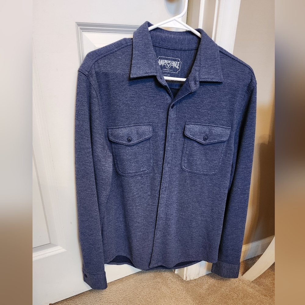 Blue Button-Up Shirt